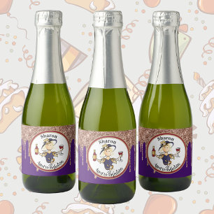 Classy and Fun Personalised Birthday Toast Sparkling Wine Label
