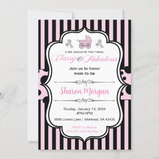 Classy and Sassy Baby Shower invite