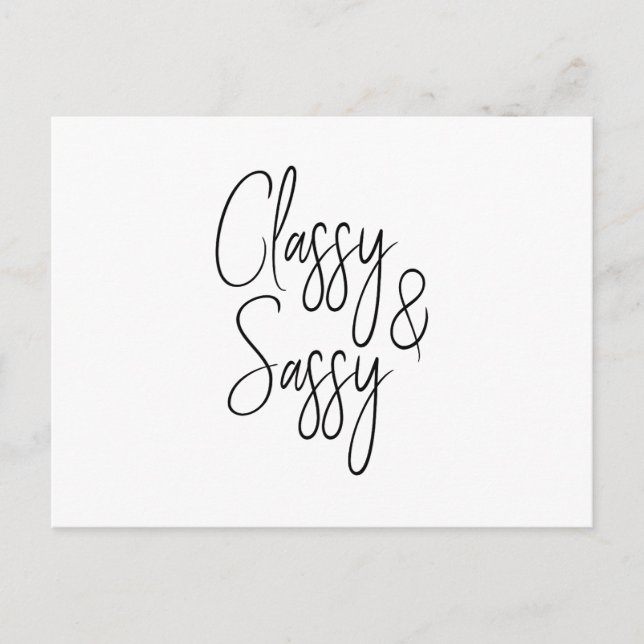 Classy and Sassy Postcard (Front)