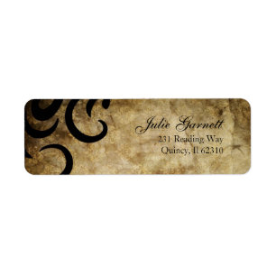 Classy and Sophisticated Swirl Fluer Return Address Label