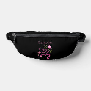 Classy and Trashy Pink Rose Personalised Bum Bags