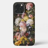 Classy Antique Floral Still Life Fine Art Painting iPhone Case (Back)