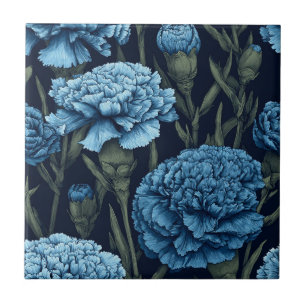 Classy Art Nouveau Carnation  Tiles  For Spa-Style