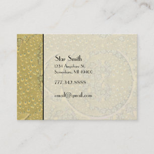 Classy Art Nouveau Vintage Peacock Boutique Card