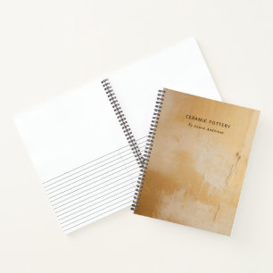 Classy Artistic Chic Beige Gold Oil Paint Texture Notebook