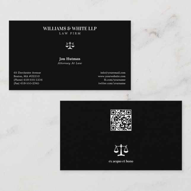 Classy Attorney at Law | Lawyer Business Card (Front/Back)