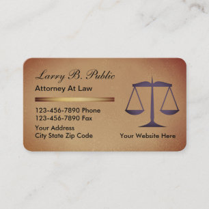 Classy Attorney Business Cards