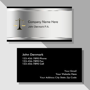 Classy Attorney Business Cards