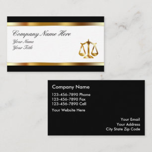 Classy Attorney Business Cards