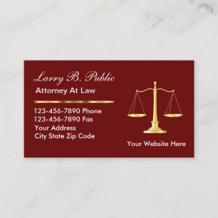 Classy Attorney Business Cards