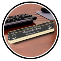 Classy Attorney Executive Desk Name Plates