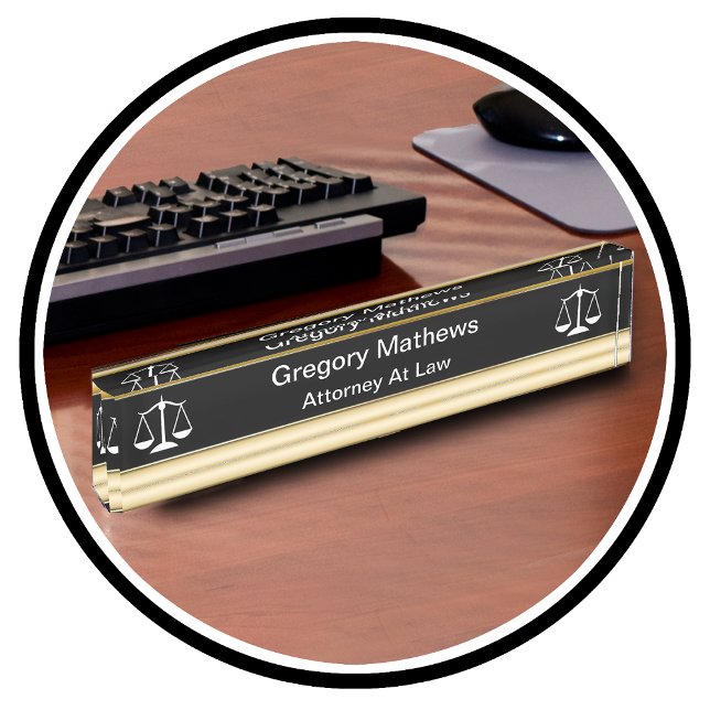 Classy Attorney Executive Desk Name Plates (Creator Uploaded)