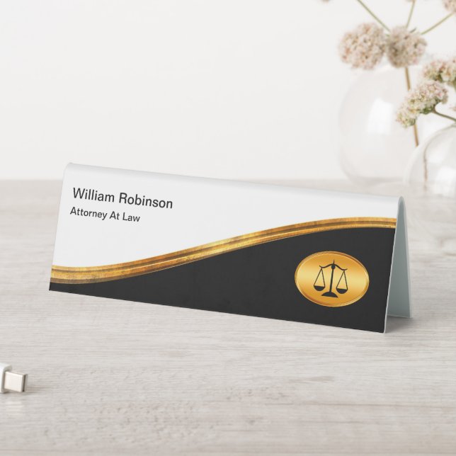 Classy Attorney Law Office Desk Name Tabletop Sign (In SItu (Table))