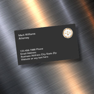 Classy Attorney Magnetic Business Cards