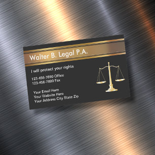 Classy Attorney Magnetic Business Cards