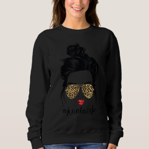 Classy Aunta Life With Leopard Print Shades Cool M Sweatshirt