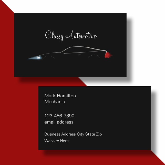 Classy Automotive Business Card Design (Creator Uploaded)