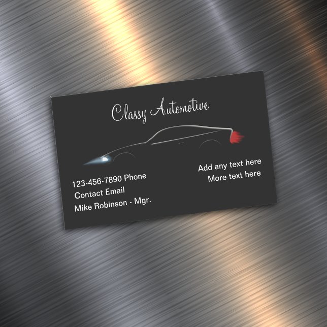 Classy Automotive Business Card Magnet Design (Creator Uploaded)
