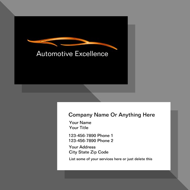 Classy Automotive Services Business Card (Creator Uploaded)