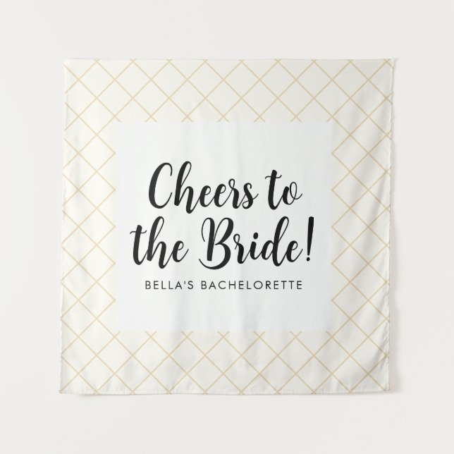 Classy Bachelorette Party Backdrop Tapestry (Front)