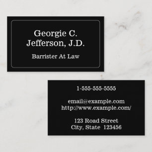 Classy Barrister At Law Business Card