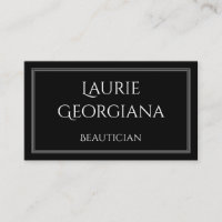 Classy & Basic Beautician Business Card