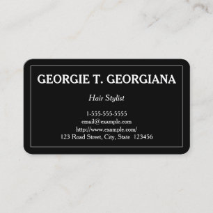 Classy & Basic Hair Stylist Business Card