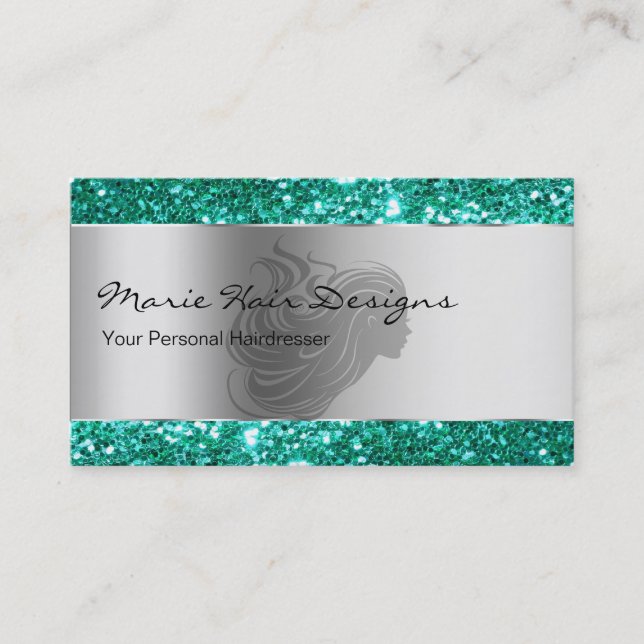 Classy Beauty Hairdresser Business Cards (Front)