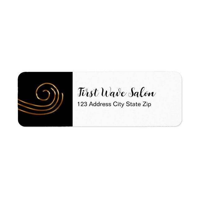 Classy Beauty Salon Return Address Label (Front)