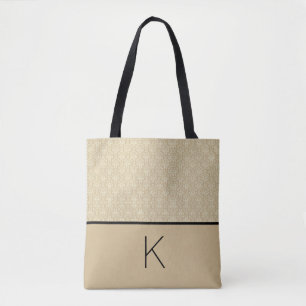 Classy Beige and Black Tote Bag