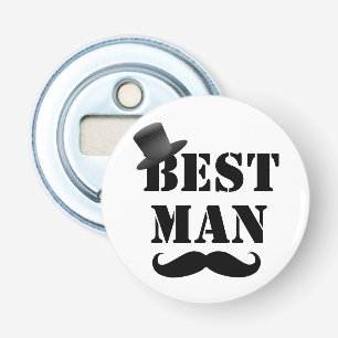 Classy Best Man Moustache Top Hat Bottle Opener