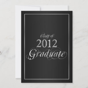 Classy Black and Silver 2012 Graduate Invitation