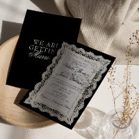 Classy Black And White Lace Old Money Wedding