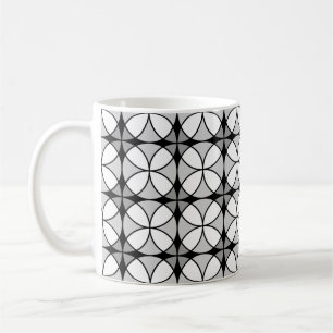 Classy Black and white Shippo Pattern Coffee Mug