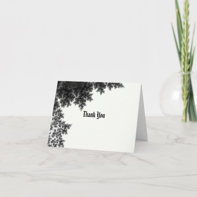 Classy Black and White Thank You Card (Front)