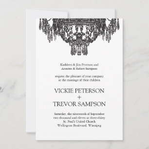 Classy Black and White Wedding Invitations