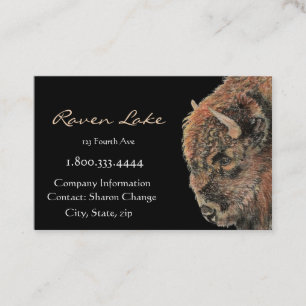 Classy Black Bison, Buffalo Business Card