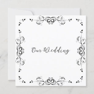 Classy Black Border Wedding Invitation
