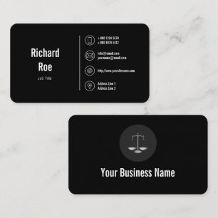 Classy Black Business Icons Logo Business Card