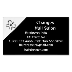 Classy Black Butterfly Nail Salon  Business Card