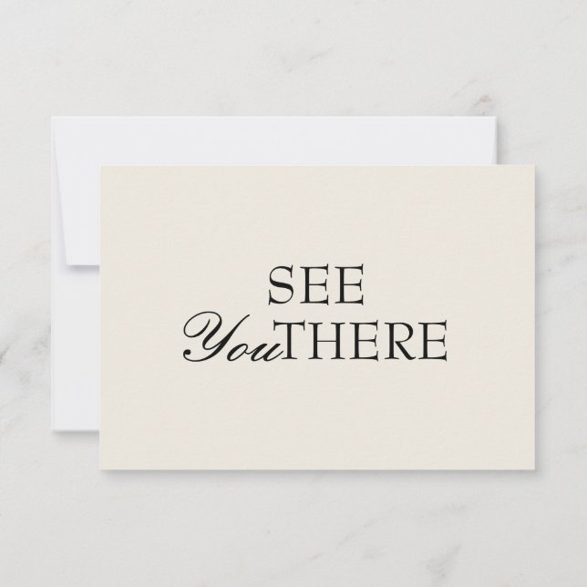 Classy Black Cream Old Money QR Code Wedding  RSVP Card (Back)