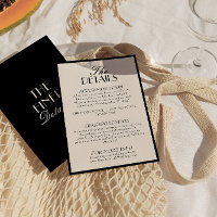 Classy Black Cream Old Money Wedding Details