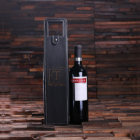 Classy Black Faux Leather Wine Bottle Holder