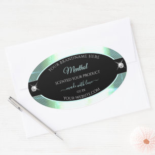 Classy Black Ice Blue Brilliants Product Label