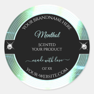 Classy Black Ice Blue Brilliants Product Label