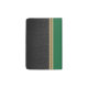 Classy Black Leather, Dark Green and Gold Passport Holder (Back)