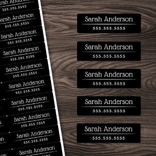 Classy black or any colour name number waterproof