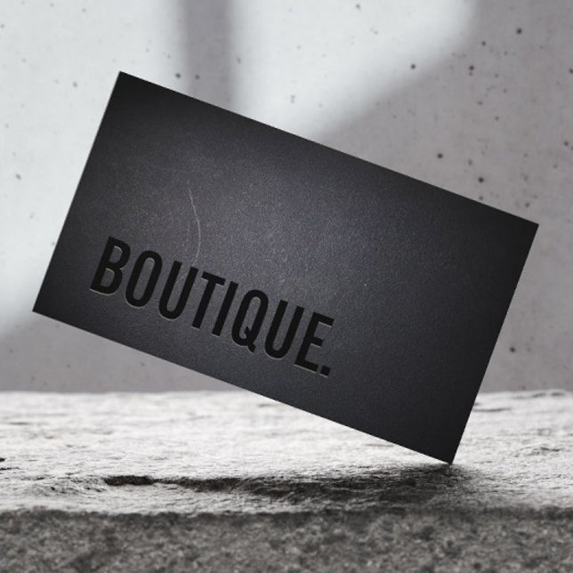 Classy Black Out Boutique Minimalist Elegant Business Card (Creator Uploaded)