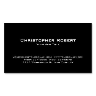Classy Black Real Estate Magnetic Business Card