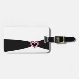 Classy Black Ribbon Luggage Tag